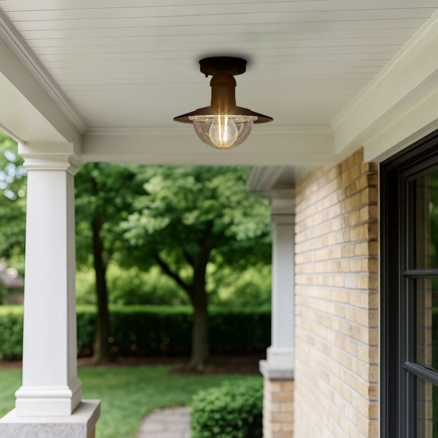 Brilagi - Lámpara de techo para exterior MOLDE 1xE27/60W IP44 negra