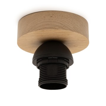 Brilagi - Lámpara de techo PARTY 1xE27/60W/230V, Ø 10 cm, acabado roble