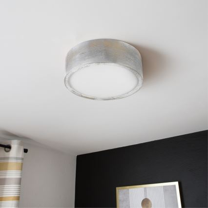 Brilagi - Lámpara de techo PINO 1xE27/15W/230V de pino/plateado Ø 27,5 cm