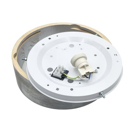 Brilagi - Lámpara de techo PINO 1xE27/15W/230V de pino/plateado Ø 27,5 cm