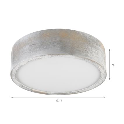 Brilagi - Lámpara de techo PINO 1xE27/15W/230V de pino/plateado Ø 27,5 cm