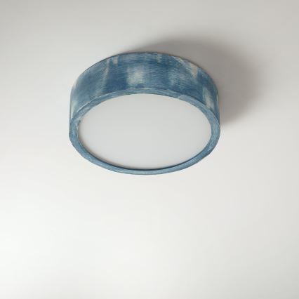 Brilagi - Lámpara de techo PINO 1xE27/15W/230V pino/azul, diámetro 27,5 cm