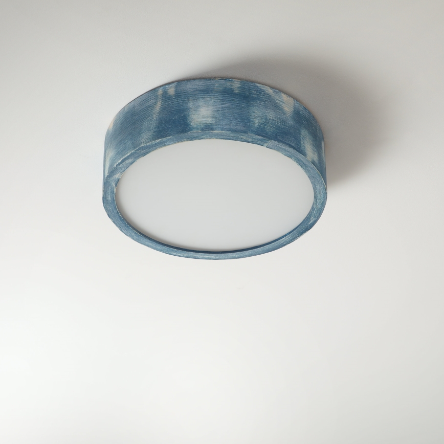 Brilagi - Lámpara de techo PINO 1xE27/15W/230V pino/azul, diámetro 27,5 cm