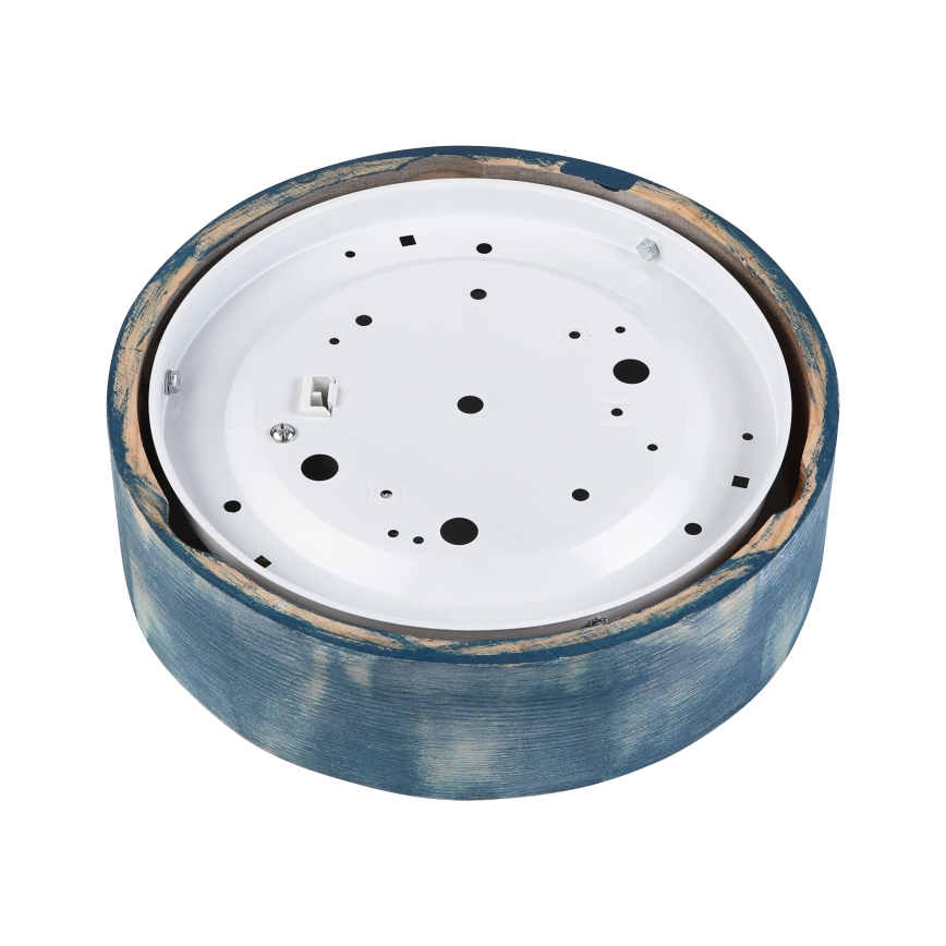 Brilagi - Lámpara de techo PINO 1xE27/15W/230V pino/azul, diámetro 27,5 cm