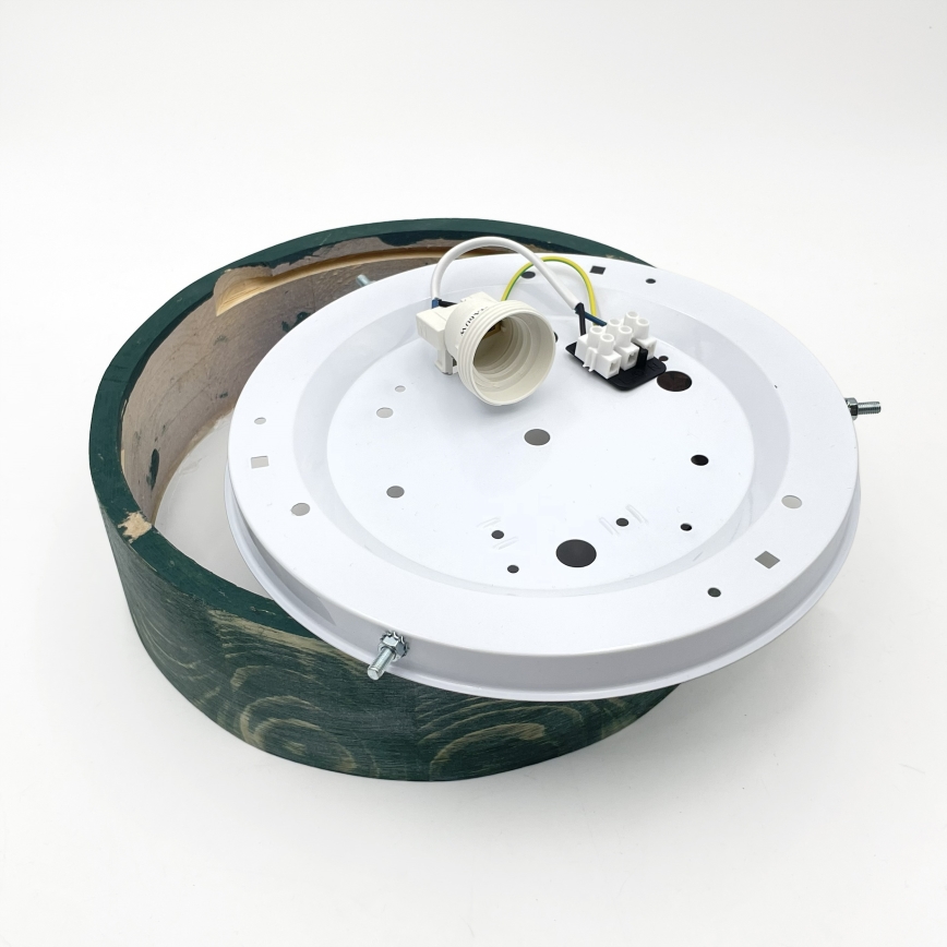 Brilagi - Lámpara de techo PINO 1xE27/15W/230V pino/verde diámetro 27,5 cm