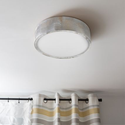 Brilagi - Lámpara de techo PINO 2xE27/15W/230V pino/plateado Ø 37,5 cm