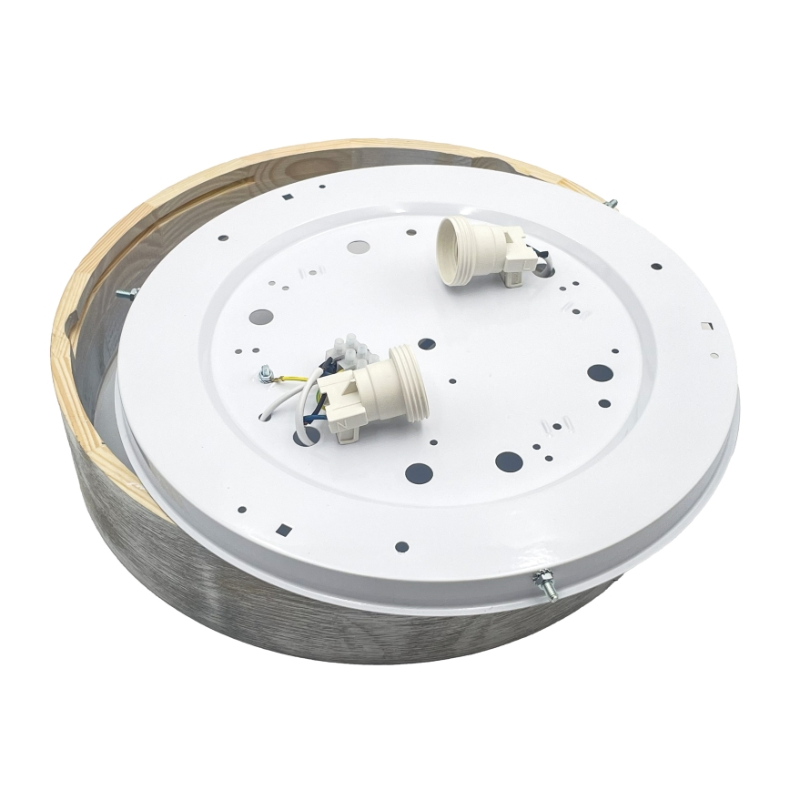Brilagi - Lámpara de techo PINO 2xE27/15W/230V pino/plateado Ø 37,5 cm