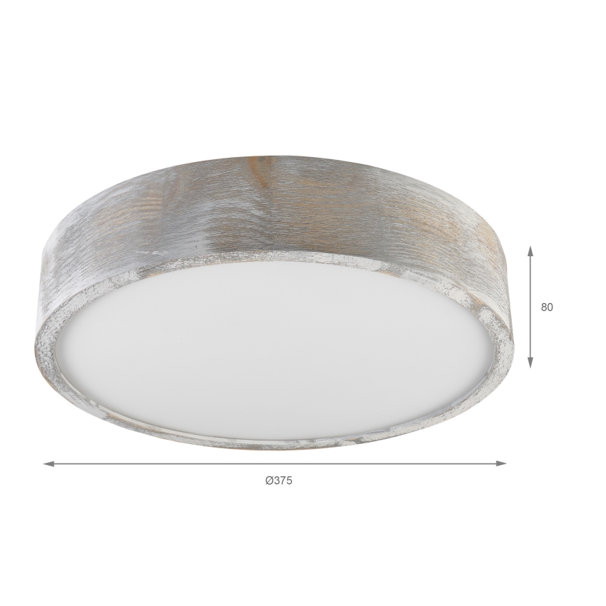 Brilagi - Lámpara de techo PINO 2xE27/15W/230V pino/plateado Ø 37,5 cm