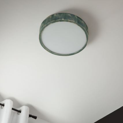 Brilagi - Lámpara de techo PINO 2xE27/15W/230V pino/verde Ø 37,5 cm