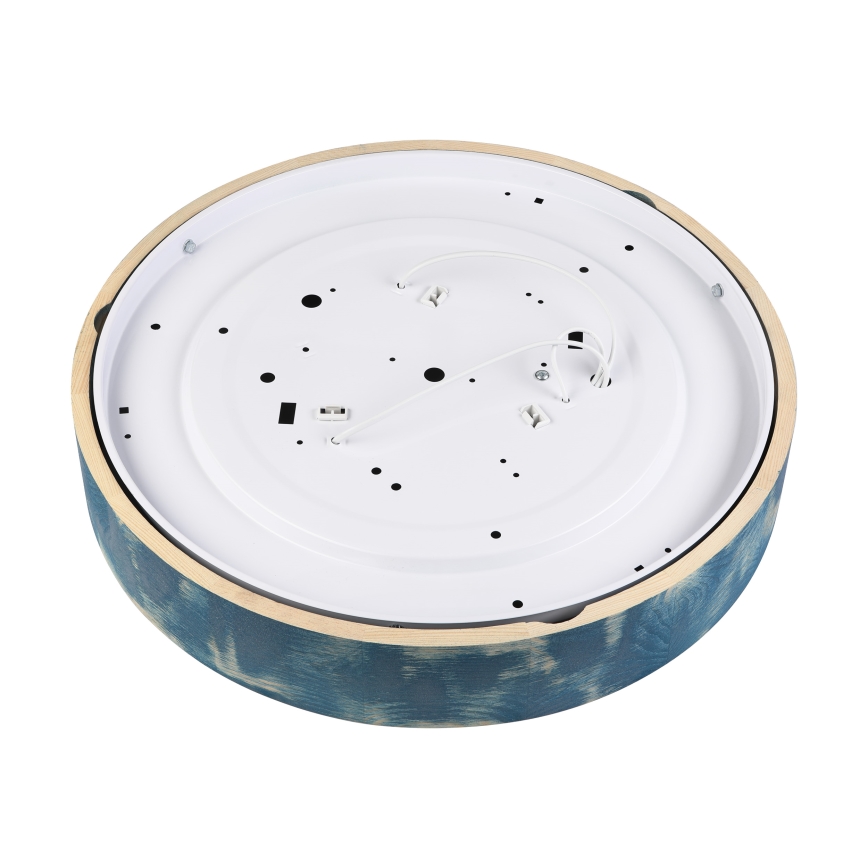 Brilagi - Lámpara de techo PINO 3xE27/15W/230V pino/azul Ø 47,5 cm