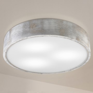 Brilagi - Lámpara de techo PINO 3xE27/15W/230V pino/plateado, diámetro 47,5 cm