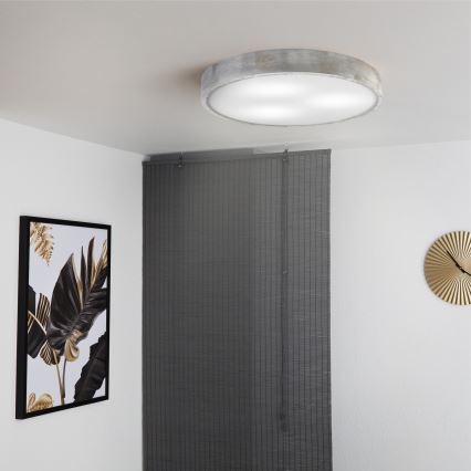 Brilagi - Lámpara de techo PINO 3xE27/15W/230V pino/plateado, diámetro 47,5 cm