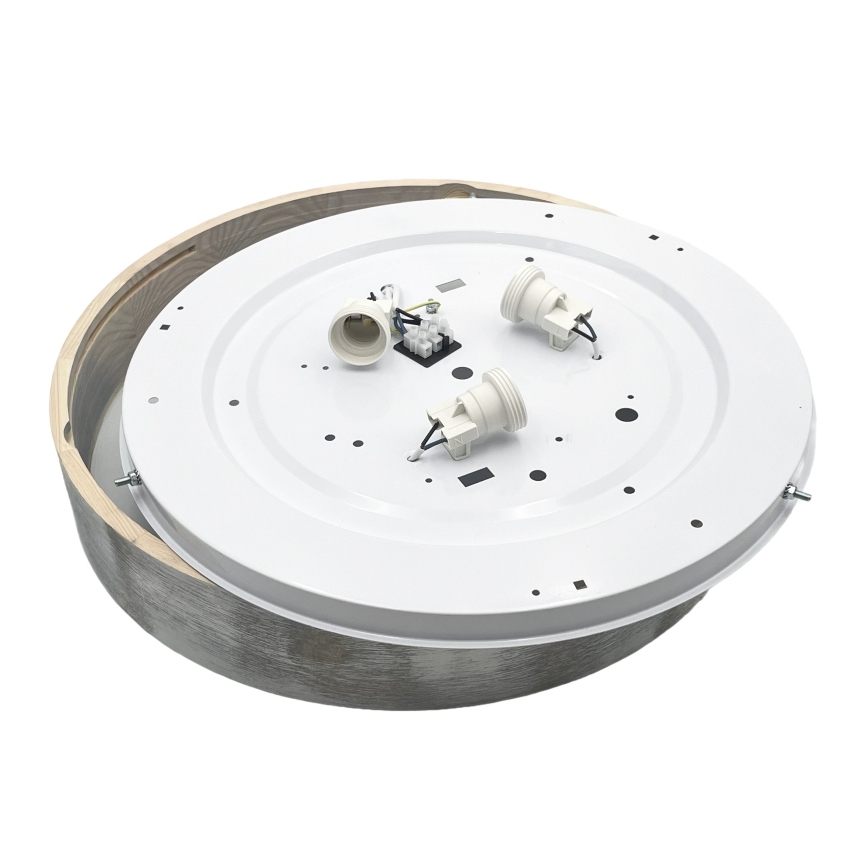 Brilagi - Lámpara de techo PINO 3xE27/15W/230V pino/plateado, diámetro 47,5 cm
