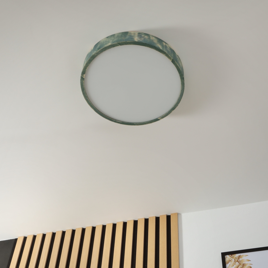 Brilagi - Lámpara de techo PINO 3xE27/15W/230V pino/verde Ø 47,5 cm