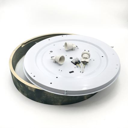 Brilagi - Lámpara de techo PINO 3xE27/15W/230V pino/verde Ø 47,5 cm