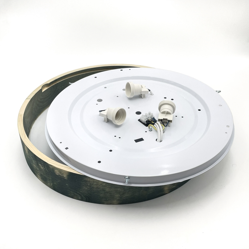 Brilagi - Lámpara de techo PINO 3xE27/15W/230V pino/verde Ø 47,5 cm