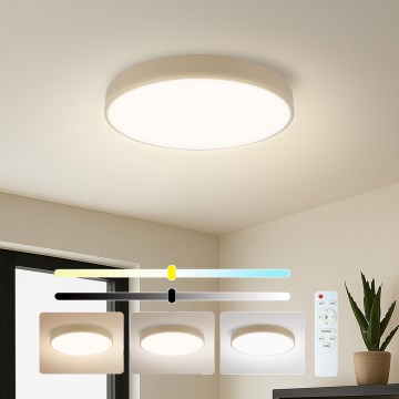Brilagi - Lámpara de techo regulable POOL LED/36W/230V 3000-6000K diámetro 30 cm beige + mando