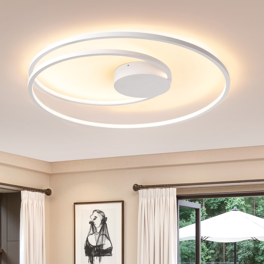Brilagi - Lámpara de techo LED regulable TWISTER LED/105W/230V 3000-6000K diámetro 100 cm blanca + mando a distancia