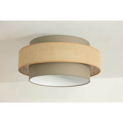 Brilagi - Lámpara de techo RESNA 1xE27/60W/230V Ø 40 cm marrón/beige