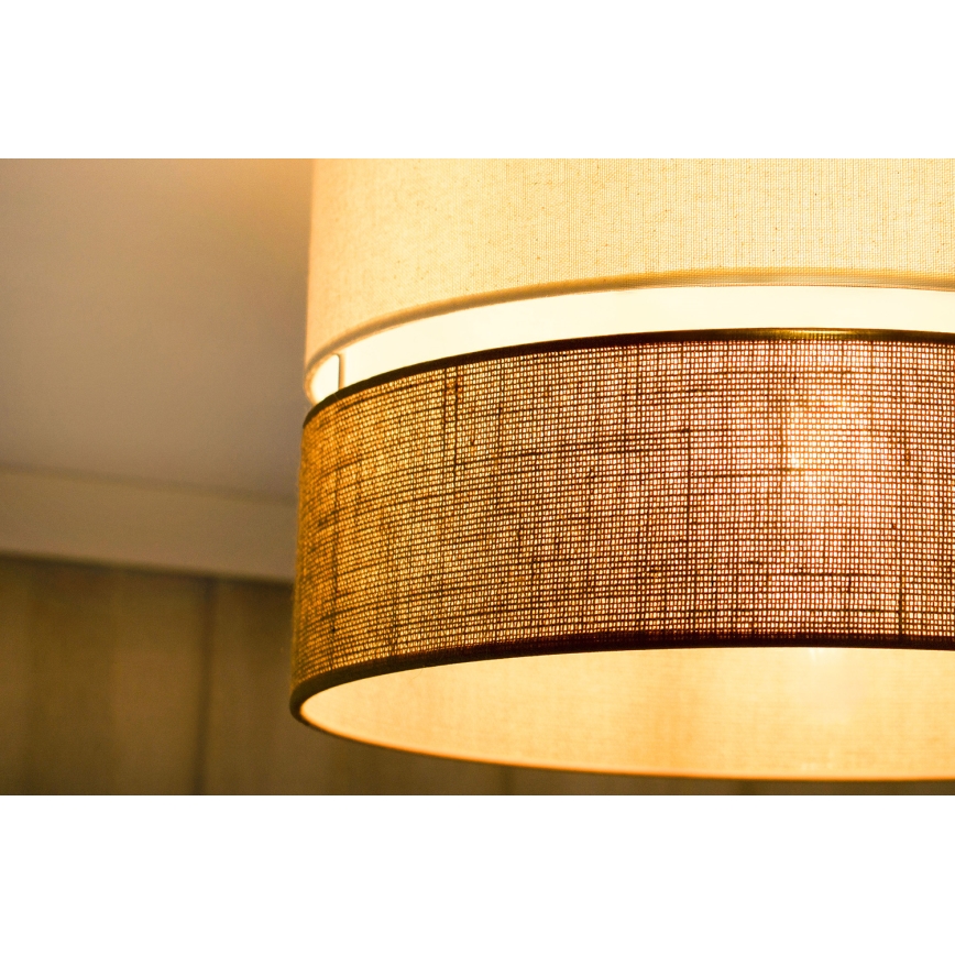 Brilagi - Lámpara de techo ROYAL YUTE 1xE27/15W/230V Ø 40 cm beige/crema