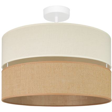 Brilagi - Lámpara de techo empotrada ROYAL YUTE 1xE27/15W/230V Ø 40 cm beige/crema