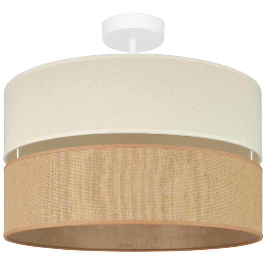 Brilagi - Lámpara de techo empotrada ROYAL YUTE 1xE27/15W/230V Ø 40 cm beige/crema