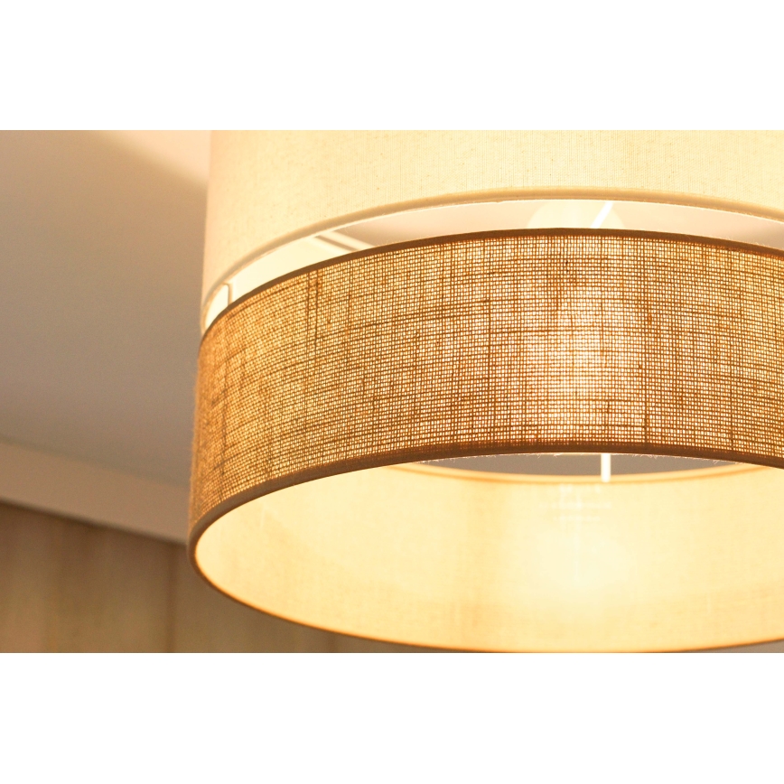 Brilagi - Lámpara de techo empotrada ROYAL YUTE 1xE27/15W/230V Ø 40 cm beige/crema