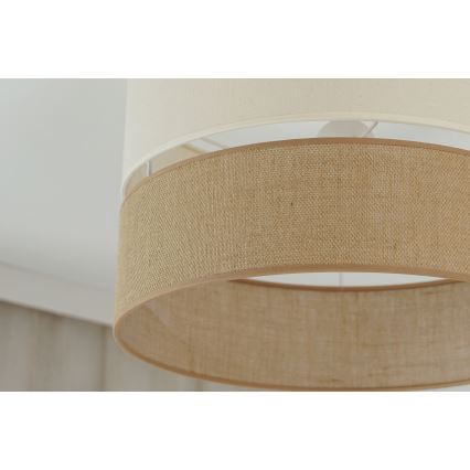 Brilagi - Lámpara de techo empotrada ROYAL YUTE 1xE27/15W/230V Ø 40 cm beige/crema