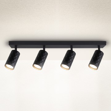 Brilagi - Lámpara de techo SELE DIAMANT 4xGU10/30W/230V negra