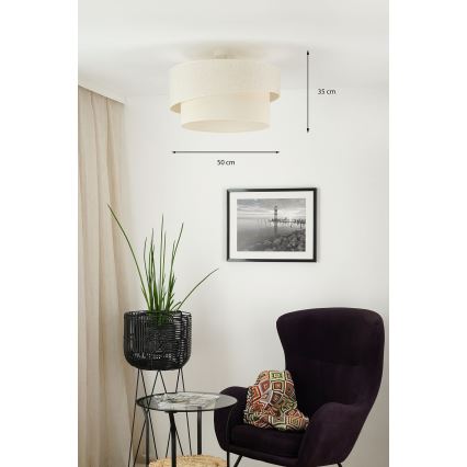 Brilagi - Lámpara de techo SHINE 1xE27/15W/230V diá. 50 cm color crema