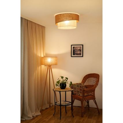 Brilagi - Lámpara de techo SHINE 1xE27/15W/230V Ø 50 cm beige/crema