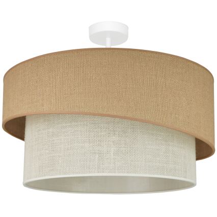 Brilagi - Lámpara de techo empotrada SHINE 1xE27/15W/230V Ø 50 cm beige/crema