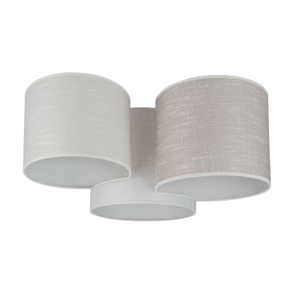Brilagi - Lámpara de techo SNAKE 3xE27/15W/230V 50x57 cm gris/crema