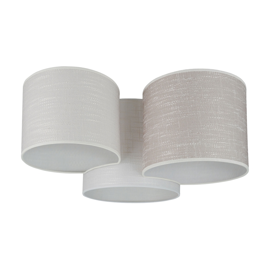 Brilagi - Lámpara de techo SNAKE 3xE27/15W/230V 50x57 cm gris/crema