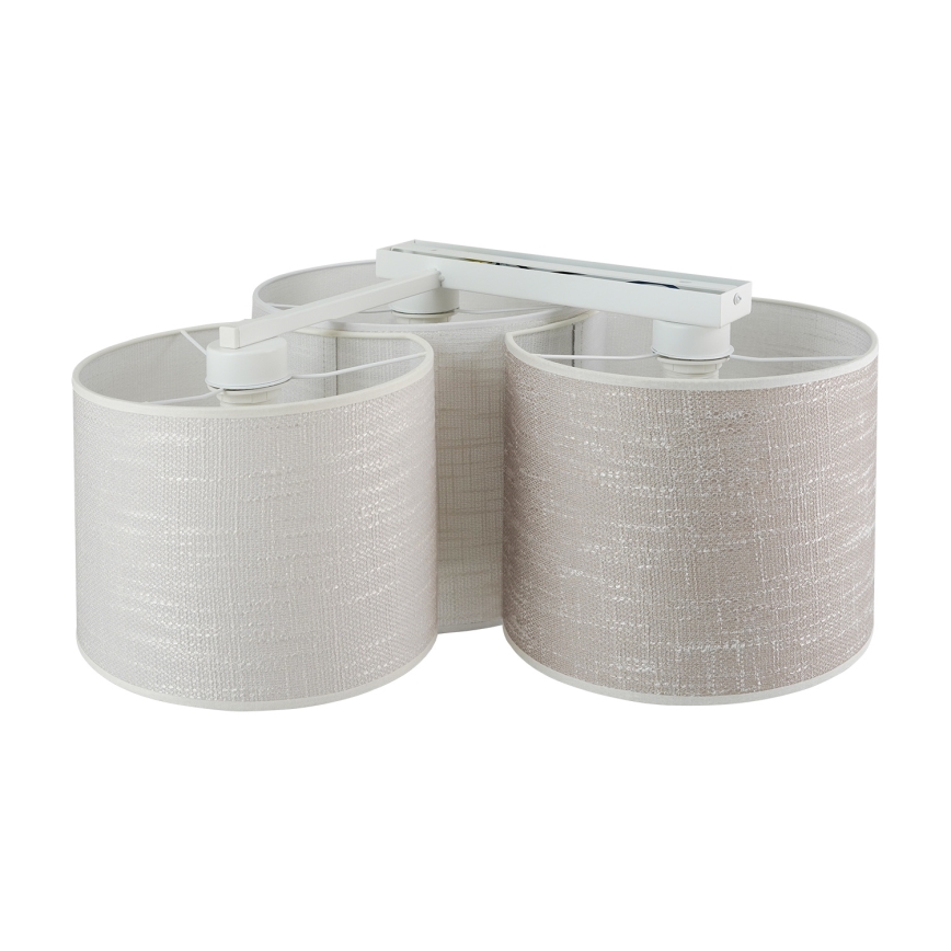 Brilagi - Lámpara de techo SNAKE 3xE27/15W/230V 50x57 cm gris/crema