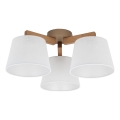 Brilagi - Lámpara de techo sobrepuesta LATTE SABIA 3xE27/60W/230V pino/blanco