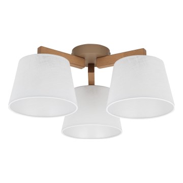 Brilagi - Lámpara de techo sobrepuesta LATTE SABIA 3xE27/60W/230V pino/blanco