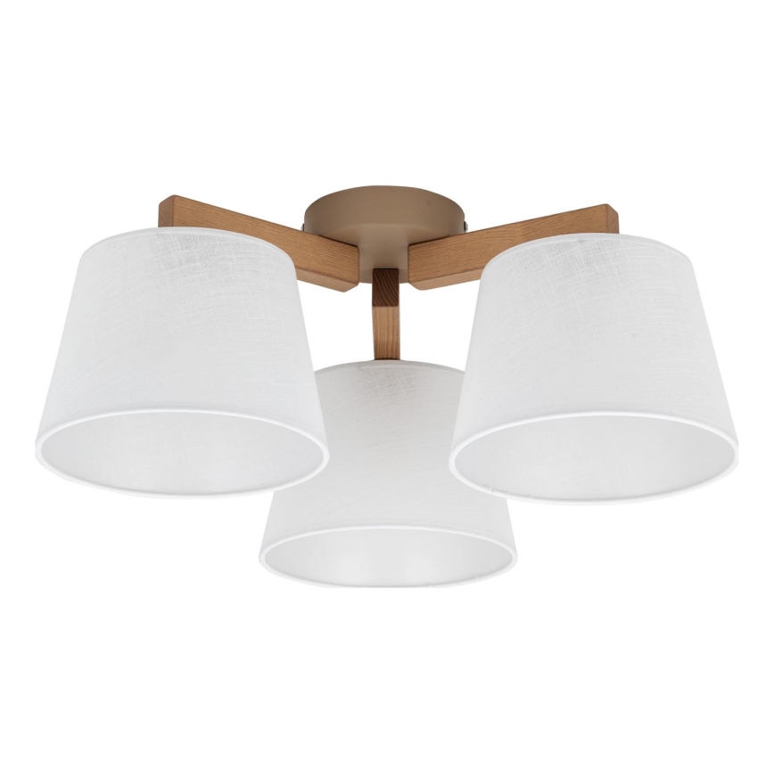 Brilagi - Lámpara de techo sobrepuesta LATTE SABIA 3xE27/60W/230V pino/blanco