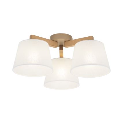 Brilagi - Lámpara de techo sobrepuesta LATTE SABIA 3xE27/60W/230V pino/blanco
