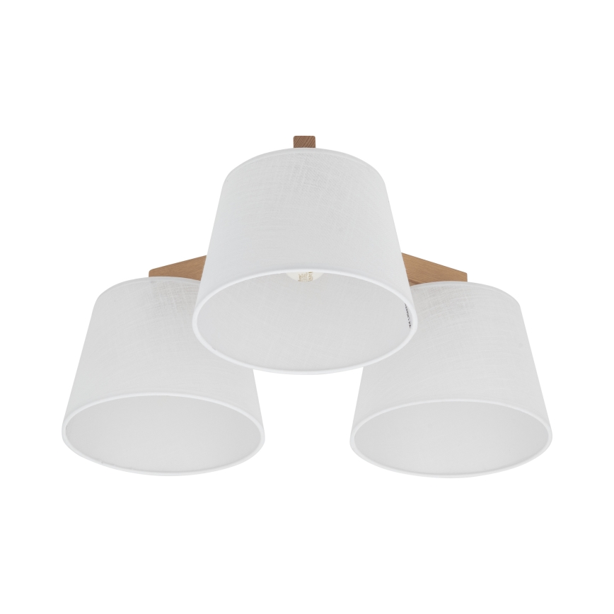 Brilagi - Lámpara de techo sobrepuesta LATTE SABIA 3xE27/60W/230V pino/blanco