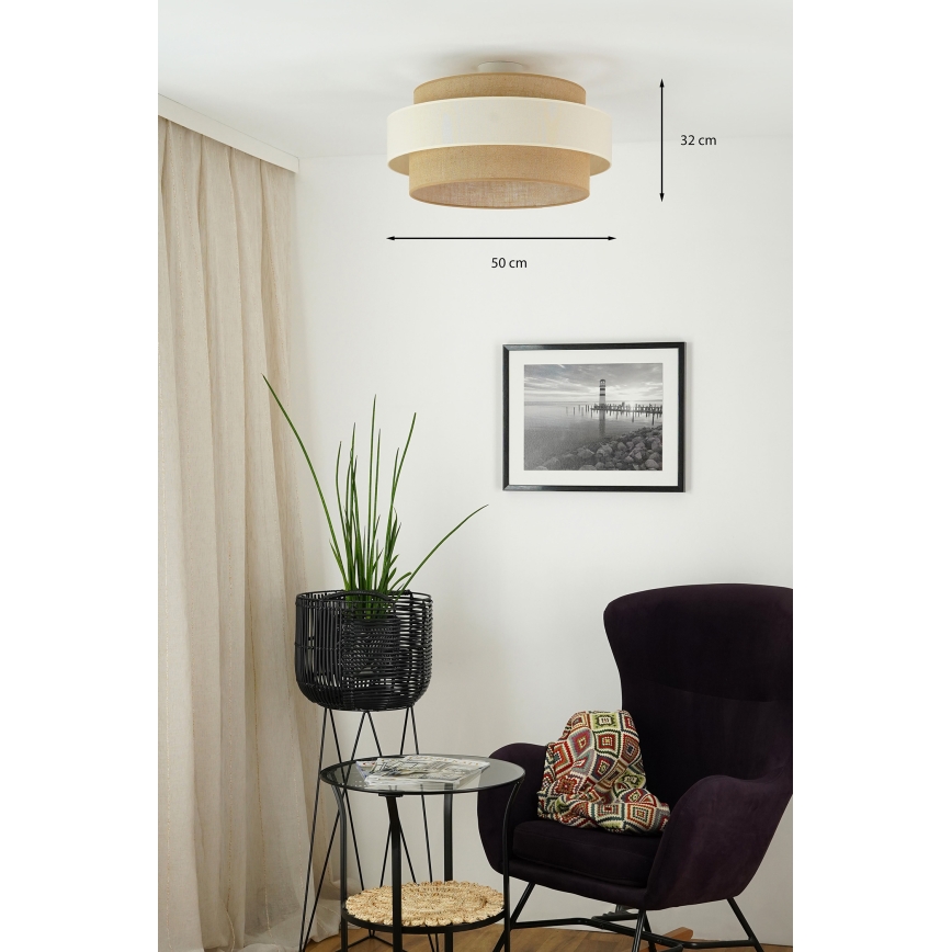 Brilagi - Lámpara de techo SPACE LIGHT 1xE27/15W/230V diá. 50 cm beige/color crema