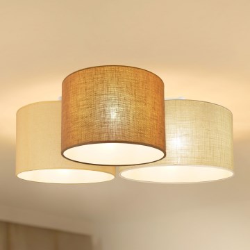 Brilagi - Lámpara de techo SPIDER 3xE27/15W/230V beige/crema