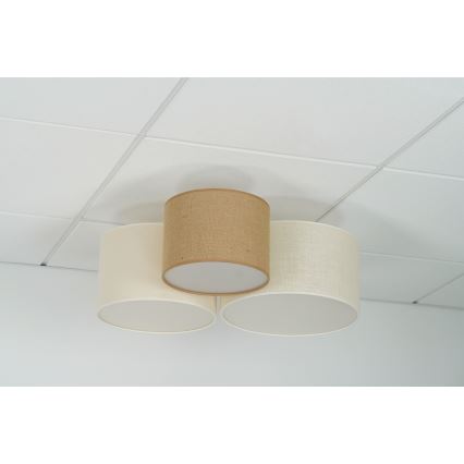 Brilagi - Lámpara de techo SPIDER 3xE27/15W/230V beige/crema