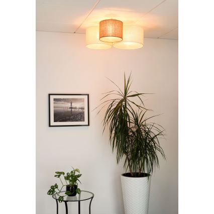Brilagi - Lámpara de techo SPIDER 3xE27/15W/230V beige/crema