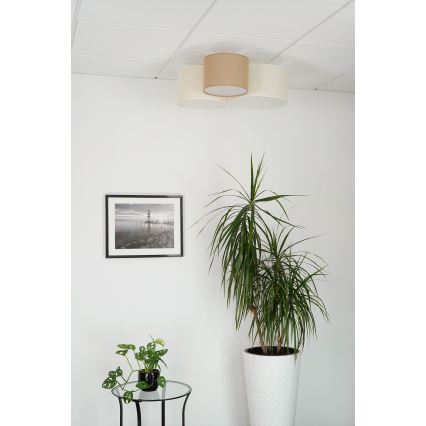 Brilagi - Lámpara de techo SPIDER 3xE27/15W/230V beige/crema
