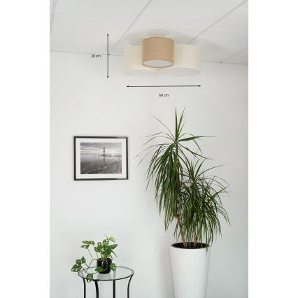 Brilagi - Lámpara de techo SPIDER 3xE27/15W/230V beige/crema