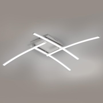 Brilagi - Lámpara de techo STRIPES LED/32W/230V 69x69 cm plateada