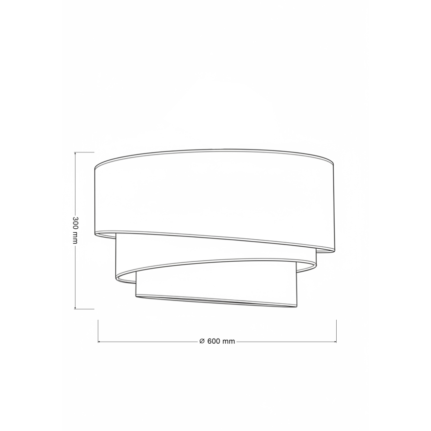 Brilagi - Lámpara de techo TRIO 3xE27/60W/230V Ø 60 cm marrón/beige/blanco