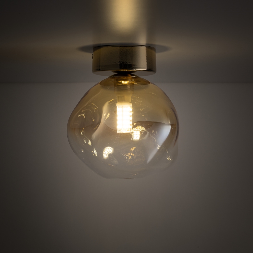 Brilagi - Lámpara de techo VULCANO 1xG9/8W/230V dorada/beige ahumado