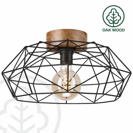 Brilagi - Lámpara de techo WOODY BASKET 1xE27/60W/230V roble nogal
